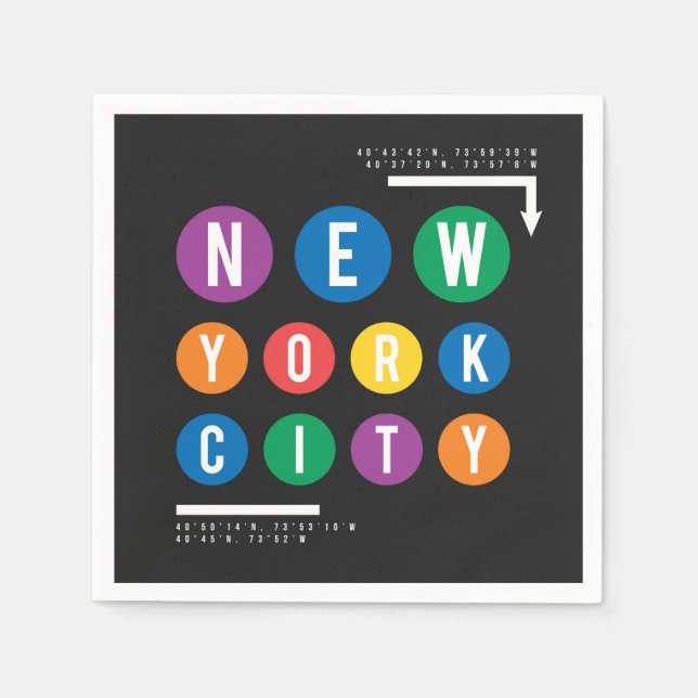 Serviette En Papier New York (Devant)