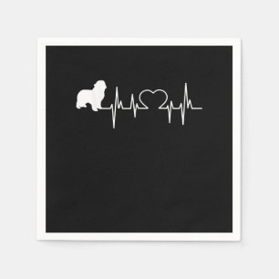 Serviette En Papier Newfie   Heartbeat Newfoundland   Cute Newfie