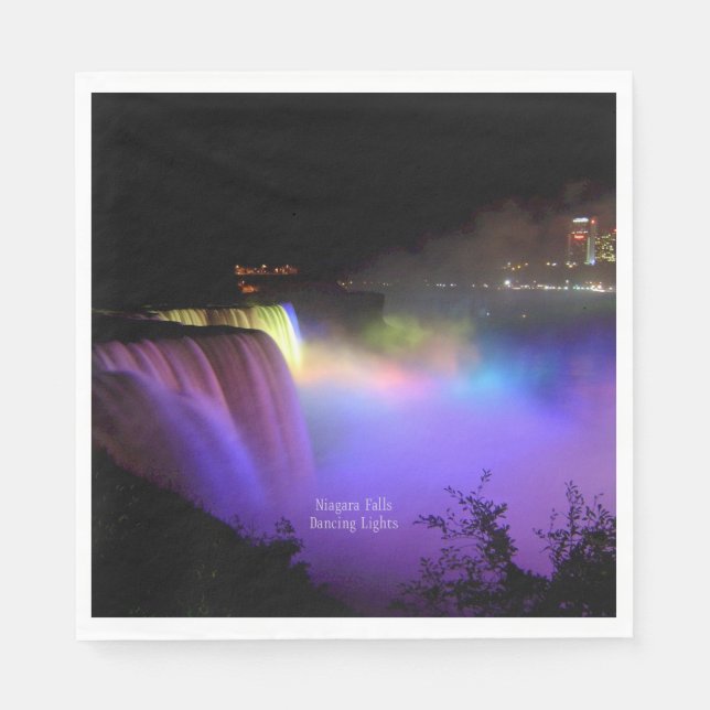 Serviette En Papier Niagara Falls, Dancing Lights, (Devant)