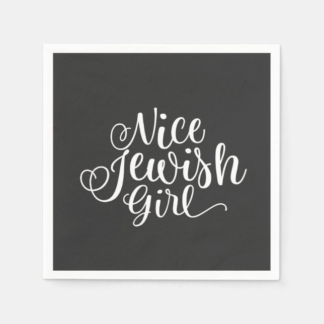 Serviette En Papier Nice juive fille Hanoukka juive drôle (Devant)