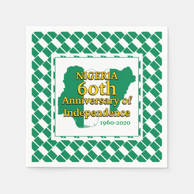 Serviette En Papier NIGERIA 60e anniversaire de l'indépendance | Nigér (Devant)