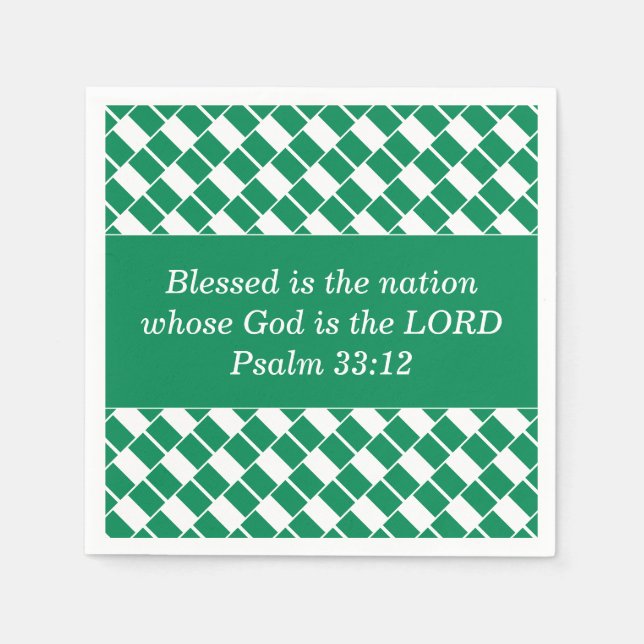 Serviette En Papier NIGERIA FLAG Christian (Devant)