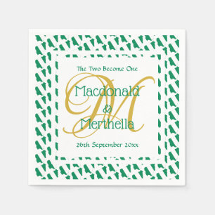 Serviette En Papier NIGERIA Monogramme personnalisé Papier de célébrat