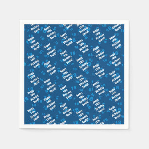 Serviette En Papier N'importe quel âge et nom anniversaire heureux per