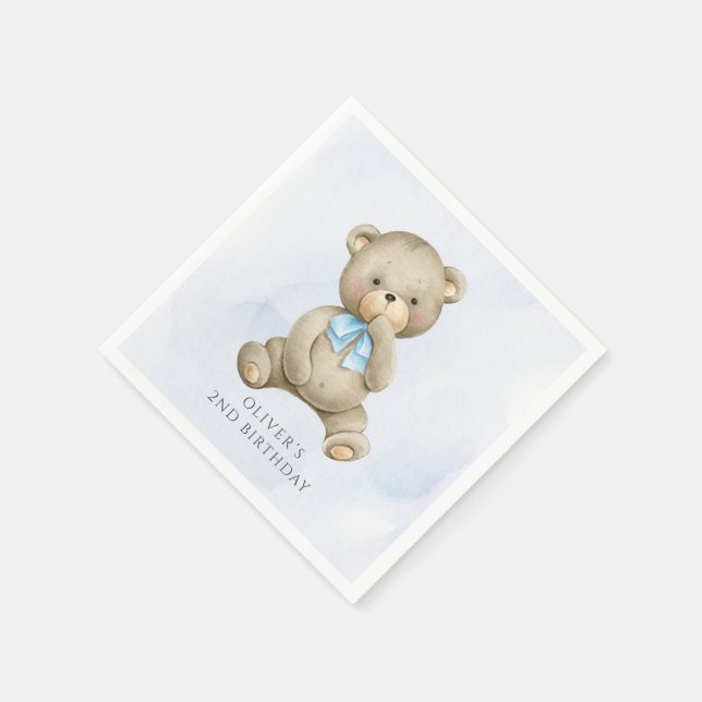 Serviette En Papier N'importe quel âge l'ours en peluche garçon annive (Coin)