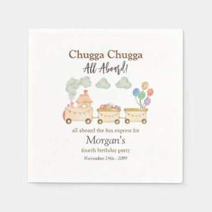 Serviette En Papier N'importe quelle aquarelle d'anniversaire Brown tr