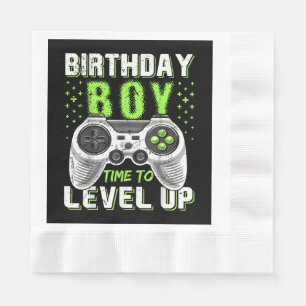 Serviette En Papier Niveau Up Anniversaire Jeu vidéo pour garçon