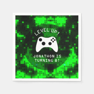 Serviette En Papier Niveau Up Vidéo Jeu Camion Fête d'anniversaire