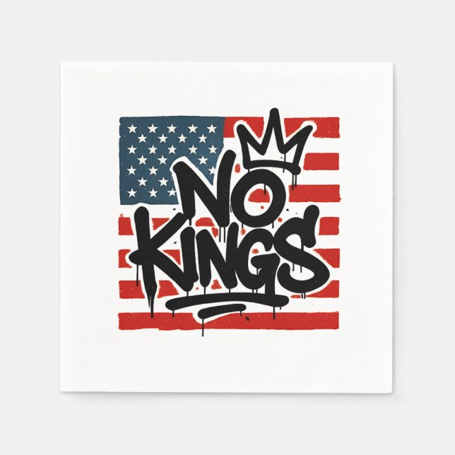 Serviette En Papier No Kings In America Save Democracy I dissident Ant (Devant)