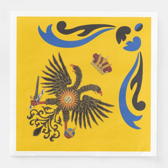 Serviette En Papier Nobile Contrada dell'Aquila Palio di Siena (aigle) (Devant)