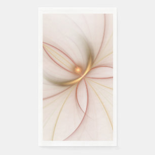 Serviette En Papier Noble Cuivre Et Or Abstrait Art Fractal Moderne