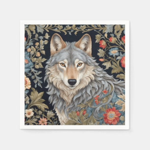 Serviette En Papier Noble Grey Wolf William Morris Inspiré
