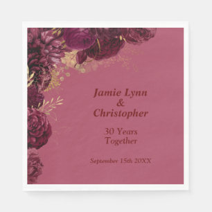 Serviette En Papier Noces de Bourgogne Florales