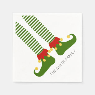 Serviette En Papier Noël Amusant Elf Shelf NOM Festif de Noël