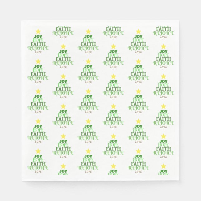 Serviette En Papier Noël Arbre de Noël (Devant)