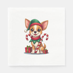 Serviette En Papier Noël Chihuahua Cheval