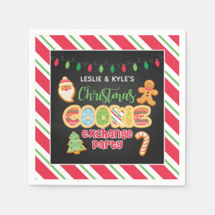 Serviette En Papier Noël Cookie Exchange Party Napkin - Black Bkd