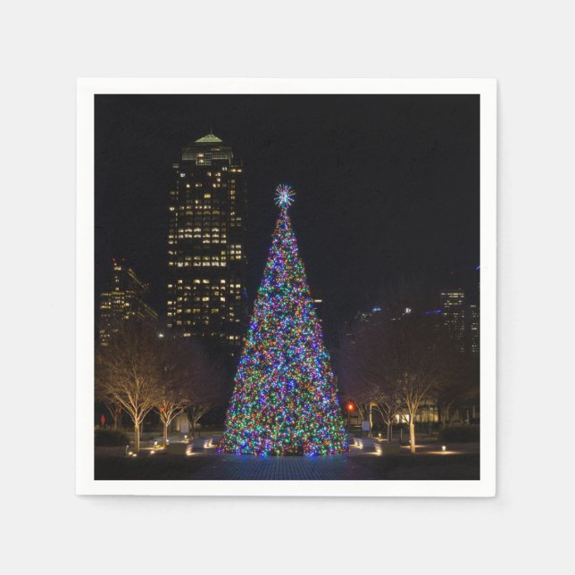 Serviette En Papier Noël Dans Le Centre De Dallas (Devant)
