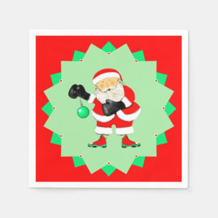 Serviette En Papier Noël de boxe créative