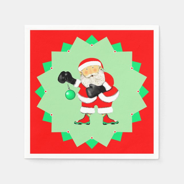 Serviette En Papier Noël de boxe créative (Devant)