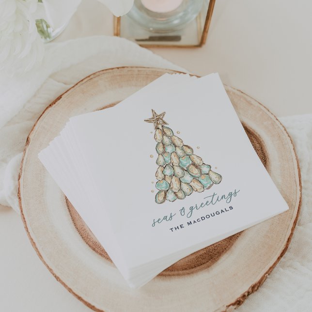 Serviette En Papier Noël de Coquille d'Huître Côtière (Créateur téléchargé)