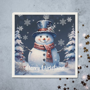 Serviette En Papier Noël de la forêt d'hiver