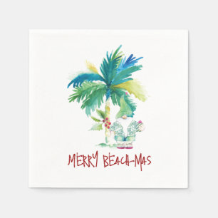 Serviette En Papier Noël de la plage Tropical