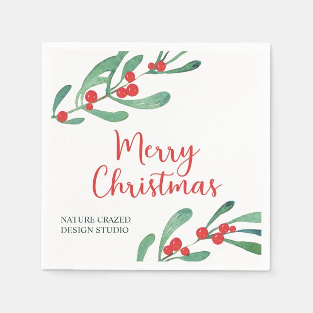 Serviette En Papier Noël de la société Holly moderne (Devant)