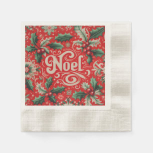 Serviette En Papier Noel de Noël Rouge et Vert