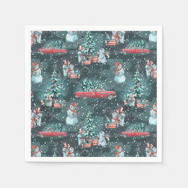 Serviette En Papier Noël d'hiver Cosy