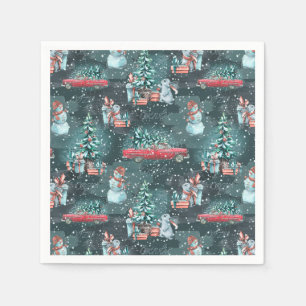 Serviette En Papier Noël d'hiver Cosy
