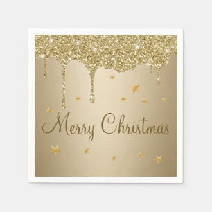 Serviette En Papier Noël éclat d'or et d'étoiles