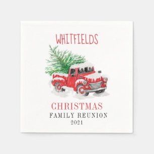 Serviette En Papier Noël Famille Réunion Papier personnalisé
