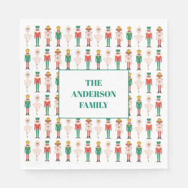 Serviette En Papier Noël Festif Noisette Noël (Devant)