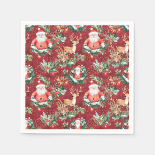 Serviette En Papier Noël Festif Père Noël
