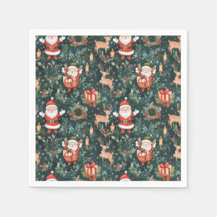Serviette En Papier Noël Festif Père Noël