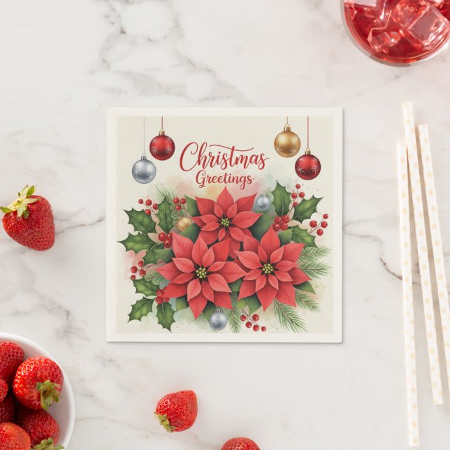 Serviette En Papier Noël, Festive, (En situation)
