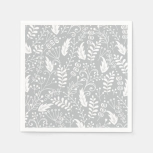 Serviette En Papier Noël florissant Art Noël Holly Leaf Imprimer