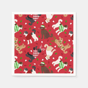 Serviette En Papier Noël Goldendoodle Labradoodle serviettes