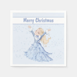 Serviette En Papier Noël hiver Princesse Filles