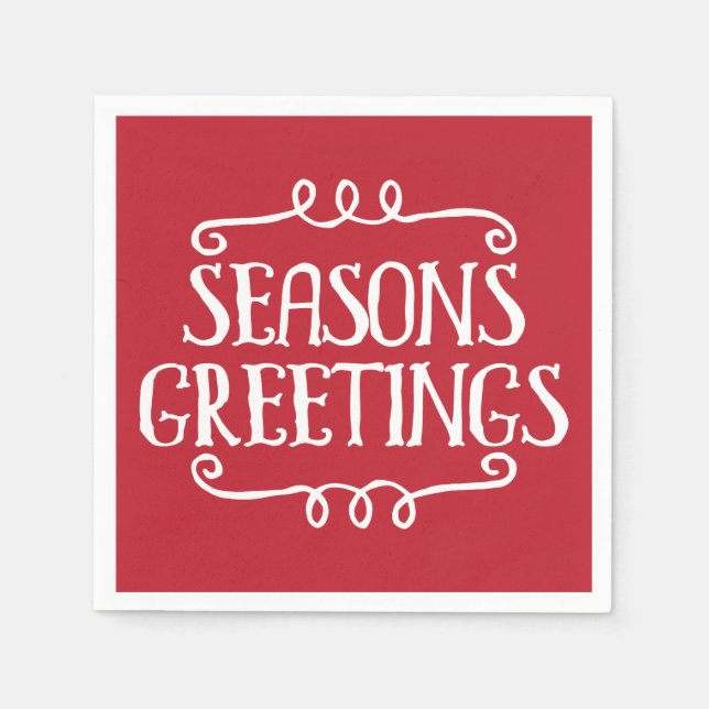 Serviette En Papier Noël Joyeuses Fêtes Napkin (Devant)