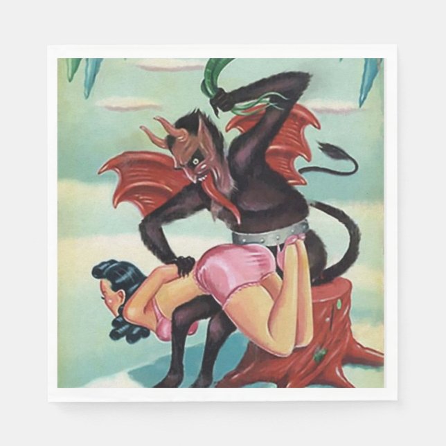 Serviette En Papier Noël Krampus (Devant)