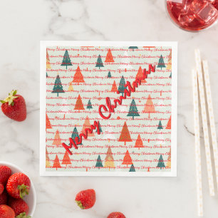 Serviette En Papier Noël Luxe Arbres de Noël Festifs
