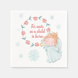 Serviette En Papier Noël mignon Angel