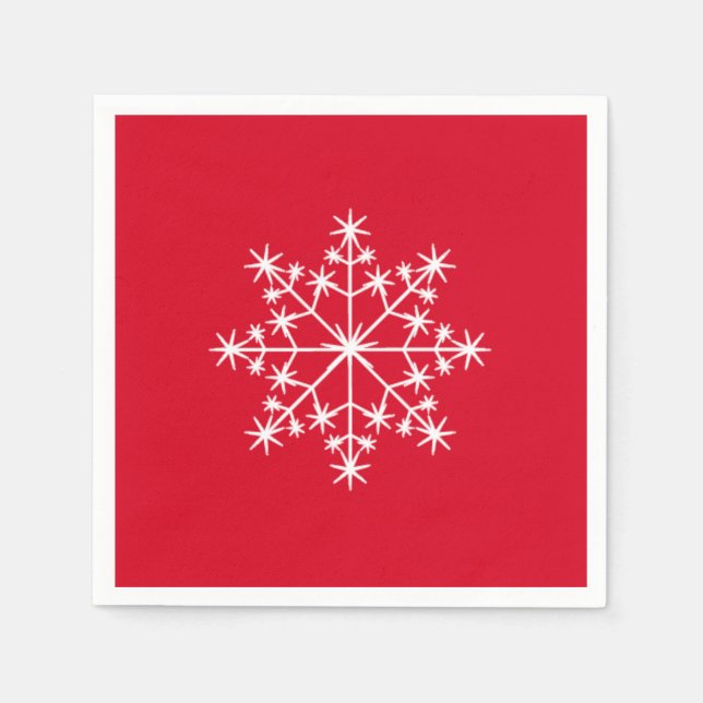Serviette En Papier Noël Noël Noël Fête rouge (Devant)