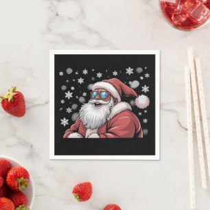 Serviette En Papier Noël Père Noël Afro-Américain Noir Xmas