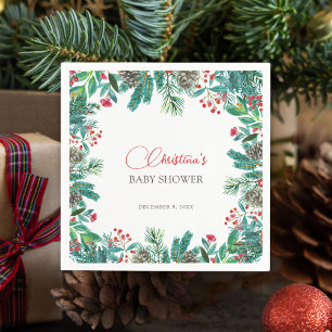 Serviette En Papier Noël Père Noël Baby Genre Neutre Personnalisé