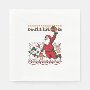 Serviette En Papier Noël Père Noël Volleyball Bonhomme de neige Renne