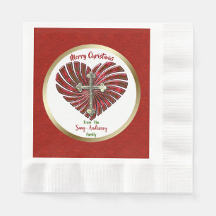 Serviette En Papier Noël personnalisé Cross-My-Heart