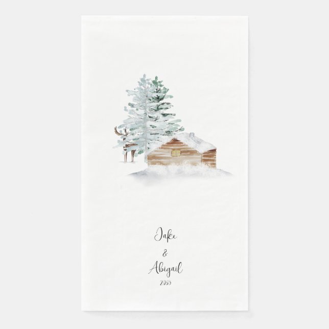 Serviette En Papier Noël personnalisé en forêt vierge  (Devant)